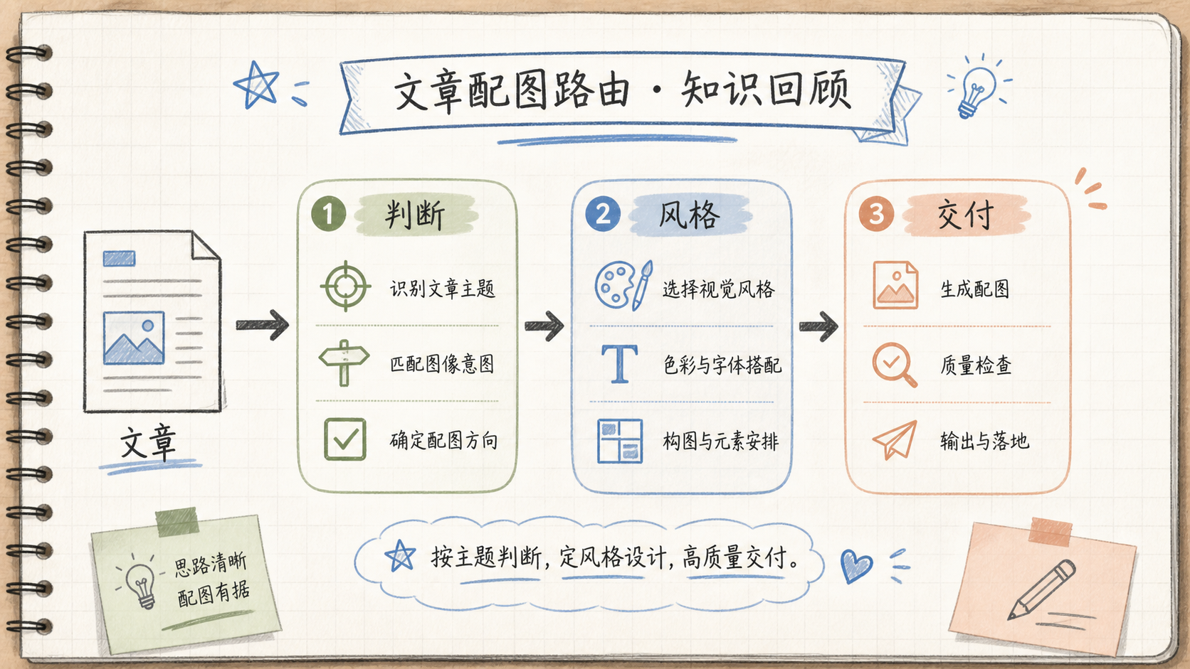 knowledge-sketch 风格预览:文章配图路由的知识笔记