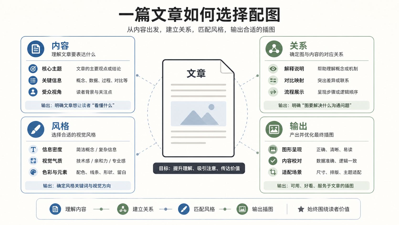 clean-infographic 风格预览:配图决策框架摘要
